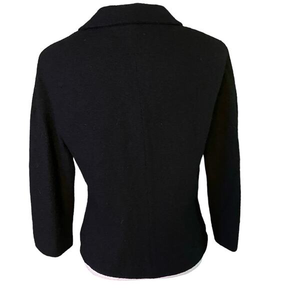 Vintage Size L Union Made Double Breasted Textured Knit Cropped Jacket Blazer - Picture 2 of 4